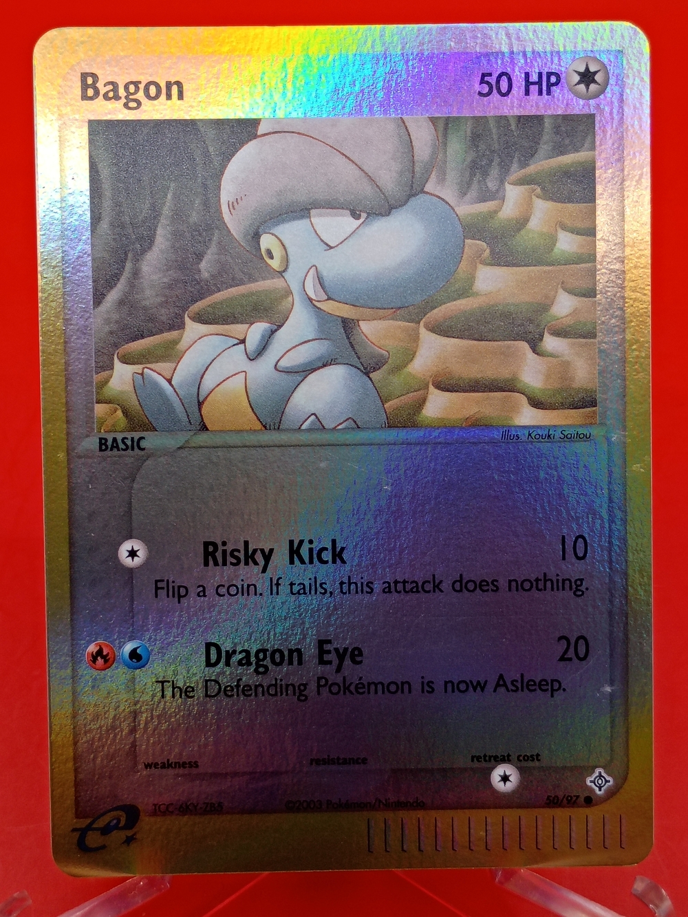 Bagon 50/97 EX Dragon e-Reader Series Reverse Holo Near Mint Pokémon